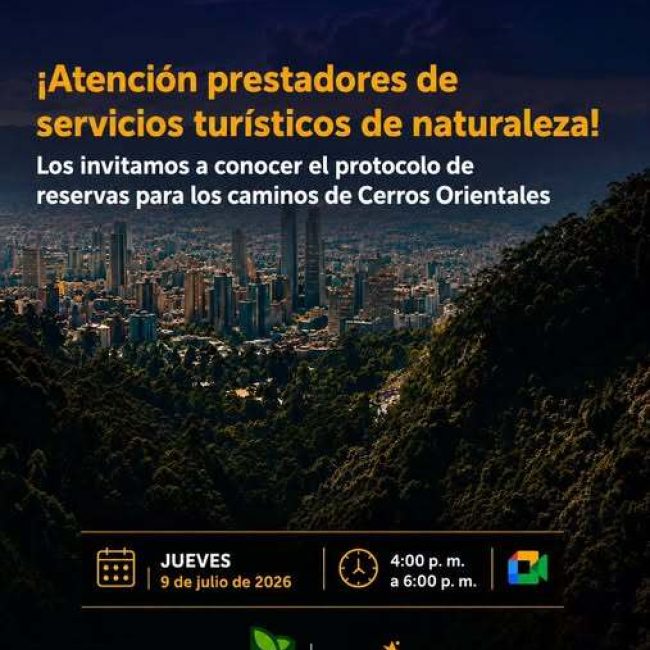 Prestadores turísticos de naturaleza fueron convocados a conocer el protocolo de reservas de los caminos de los Cerros Orientales