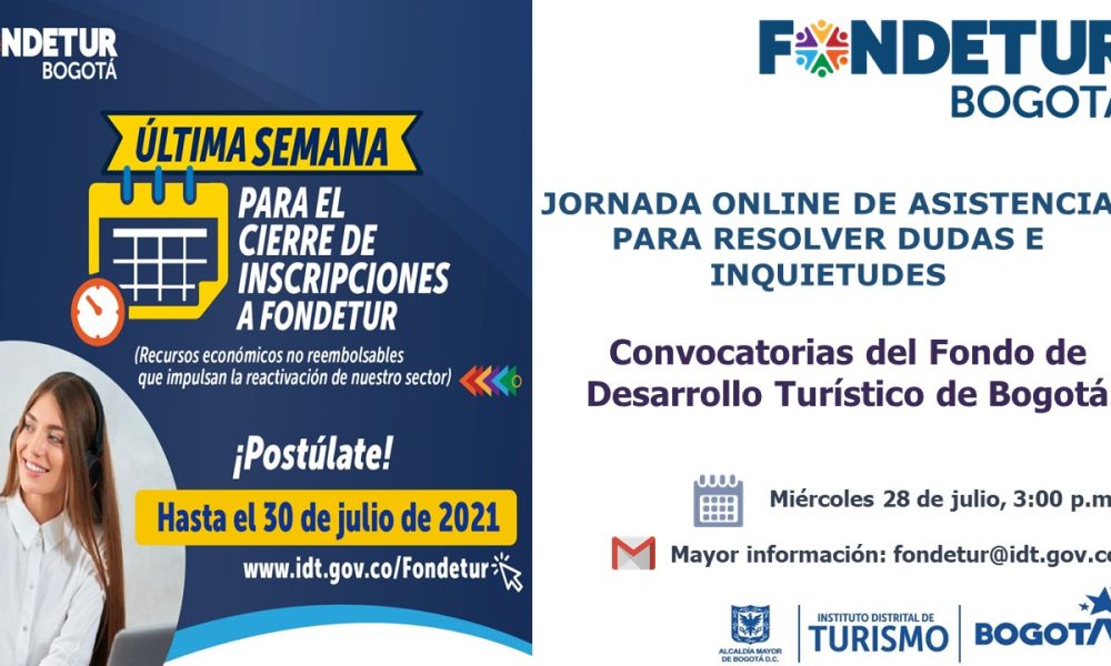Convocatorias del fondo de desarrollo turístico de Bogotá