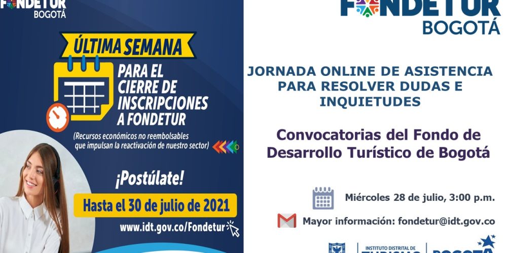 Convocatorias del fondo de desarrollo turístico de Bogotá