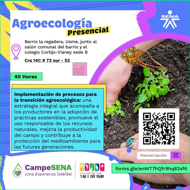 Curso presencial de Agroecología en el barrio La Regadera, Usme